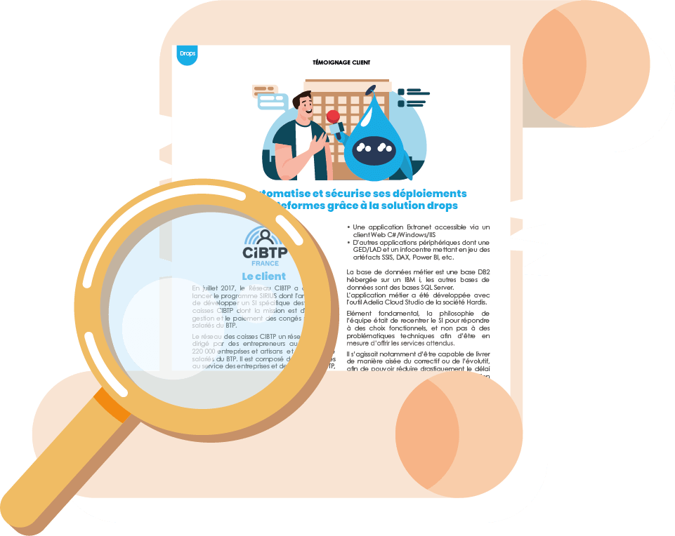 Mock-up DROPS témoignage client CIBTP
